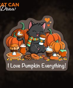 I Love Pumpkin Everything Sticker