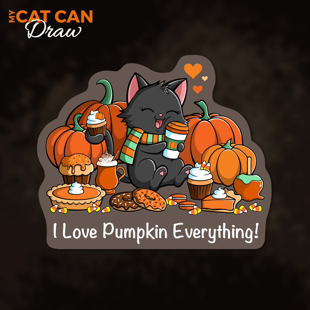 I Love Pumpkin Everything Sticker