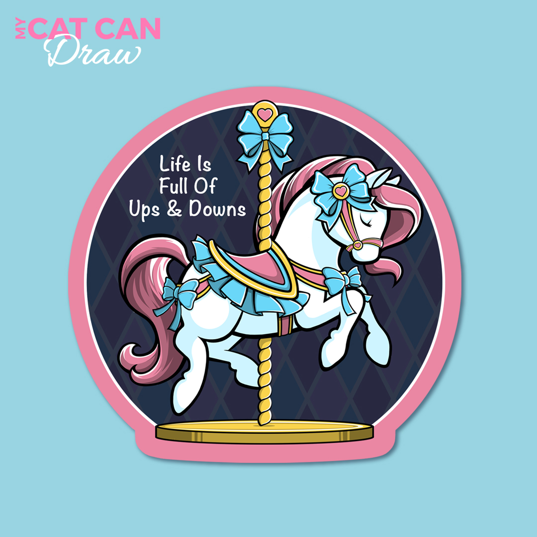 Life Is Full Of Ups And Downs Sticker