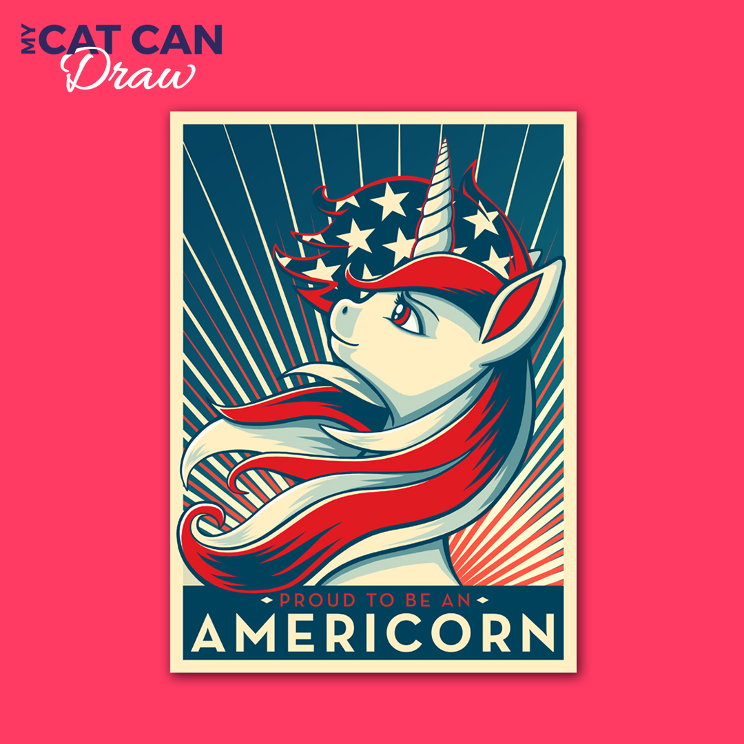 Proud To Be An Americorn Sticker