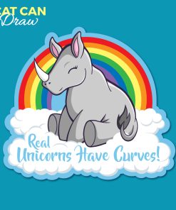 Real Unicorns Have Curves Sticker