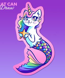 Cat Unicorn Mermaid Sticker